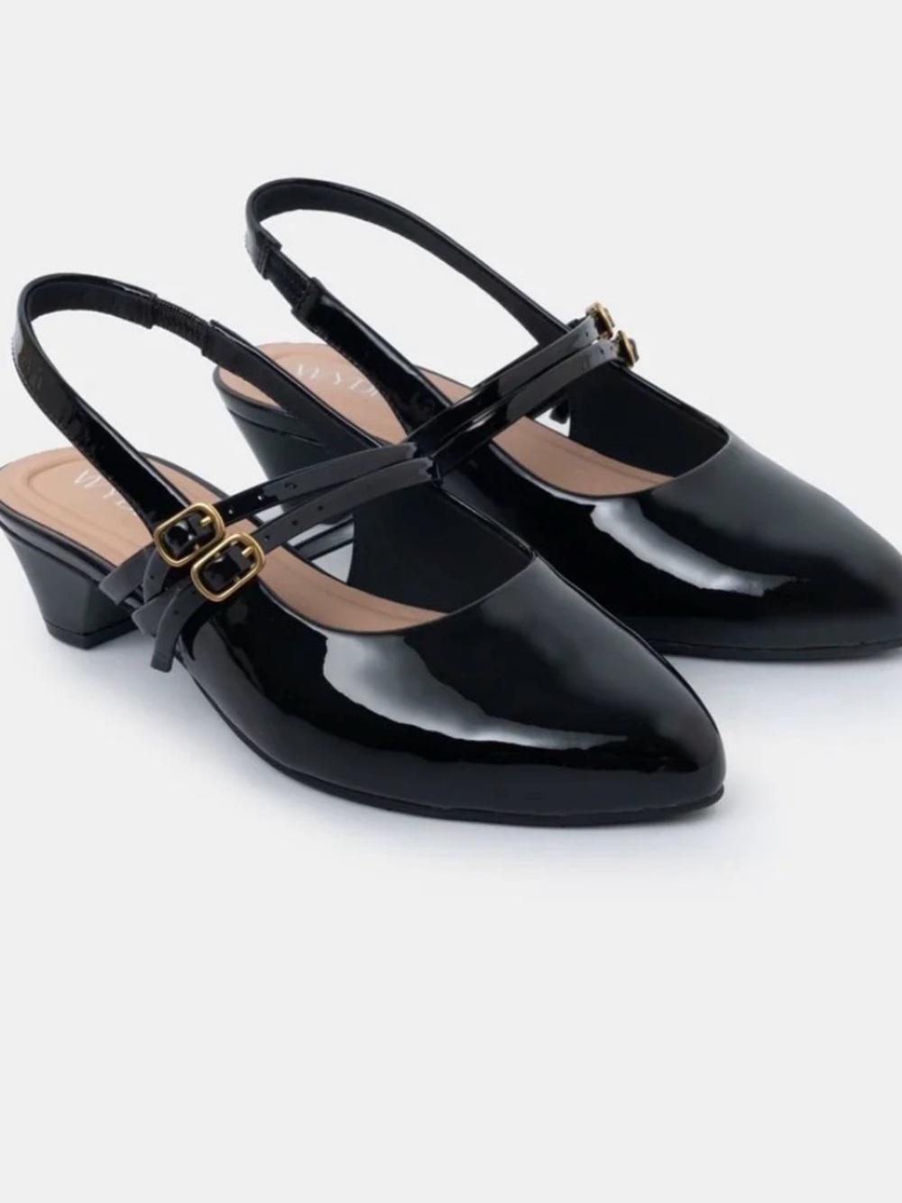 NWT WYDR Aria Double Strap Pointy Toe Mary Jane